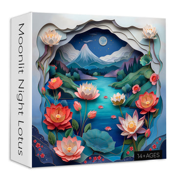 MOUNTLIT Night Lotus Jigsaw Puzzle 1000 pezzi